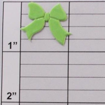 Shiny bow appliques 10 colors (6 per bag)
