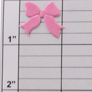 Shiny bow appliques 10 colors (6 per bag)