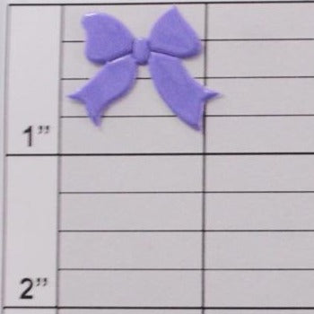 Shiny bow appliques 10 colors (6 per bag)