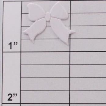 Shiny bow appliques 10 colors (6 per bag)