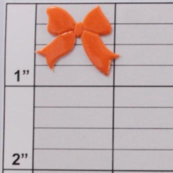 Shiny bow appliques 10 colors (6 per bag)