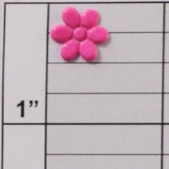 Small shiny flower applique 10 colors (6 per bag)