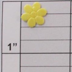 Small shiny flower applique 10 colors (6 per bag)