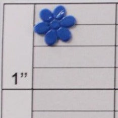 Small shiny flower applique 10 colors (6 per bag)