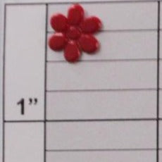 Small shiny flower applique 10 colors (6 per bag)