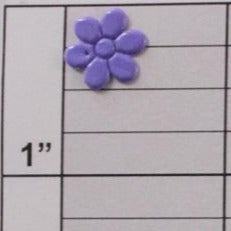 Small shiny flower applique 10 colors (6 per bag)