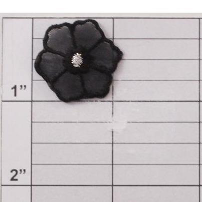 1" Sheer flower applique 9 colors
