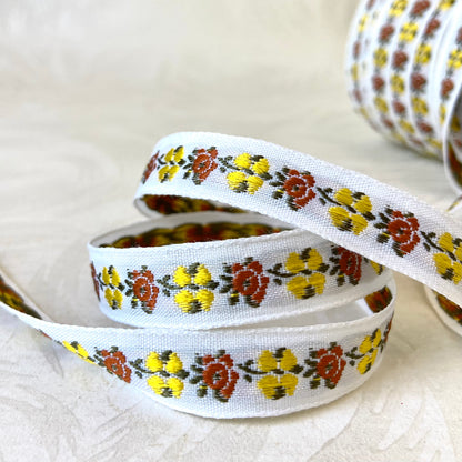 Narrow Floral Jacquard 1/2" - 3 Colorways
