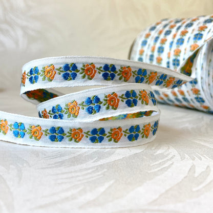 Narrow Floral Jacquard 1/2" - 3 Colorways