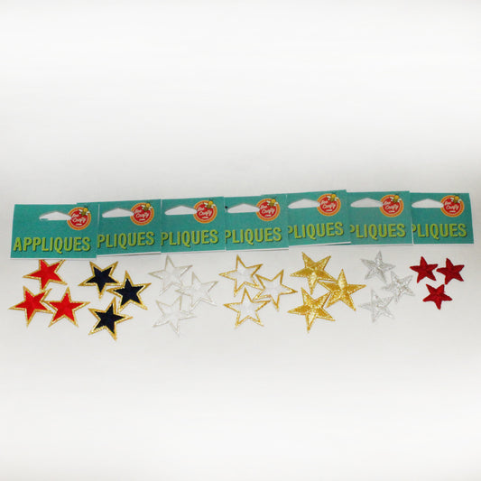 Stitched Star Appliques (pack of 12)