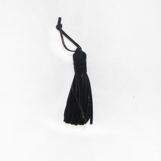 Black Faux Suede Tassels 2"