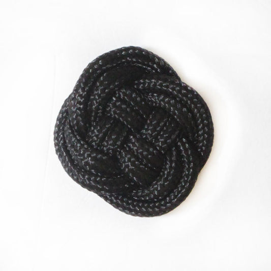 1.25" Black Rayon Knot Embellishment