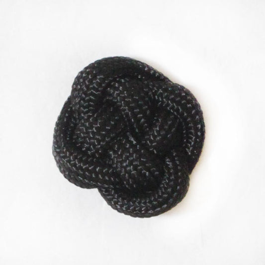 3/4" Black Rayon Knot Embellishment