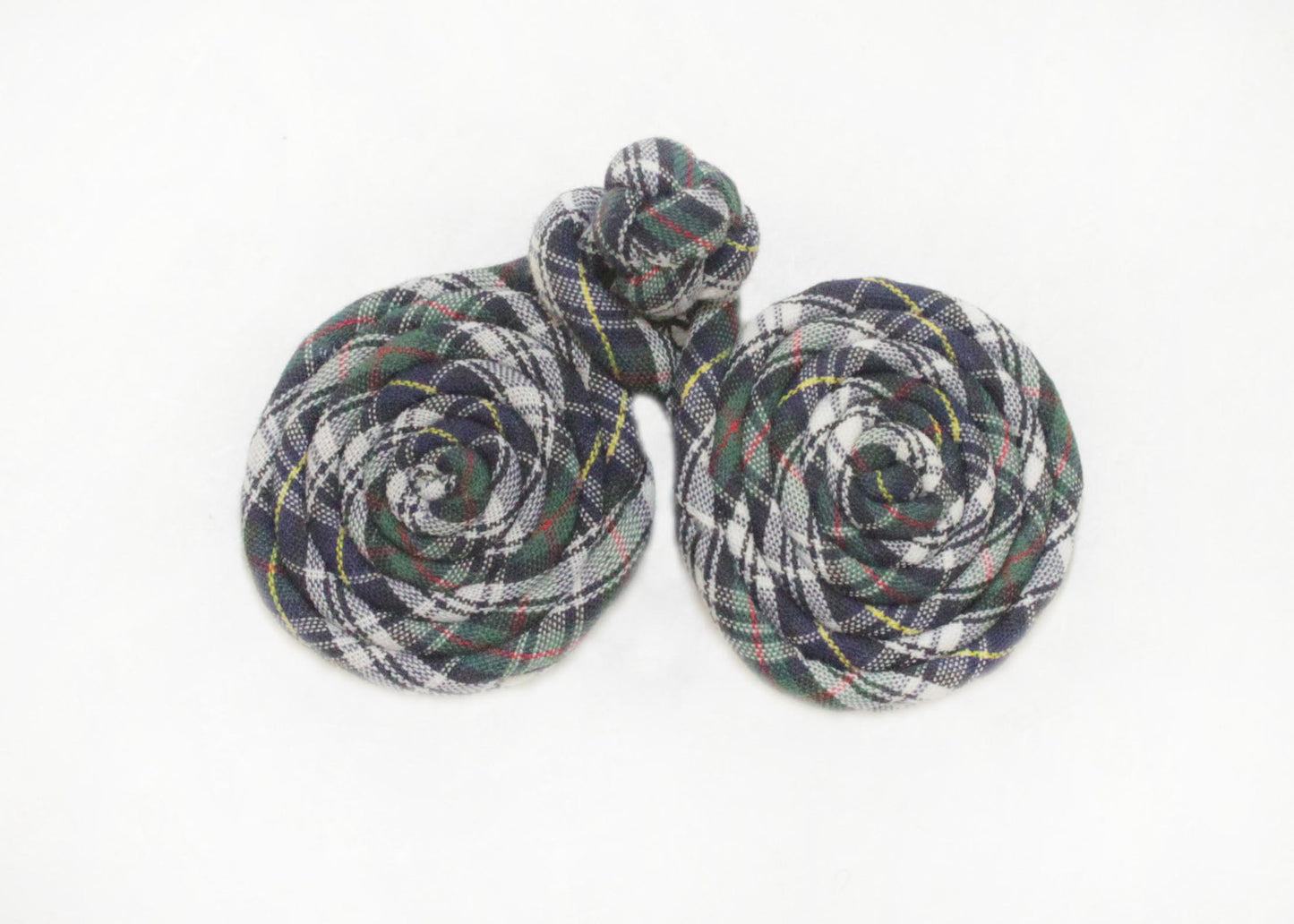 1.5" Coil Plaid Frog Knot