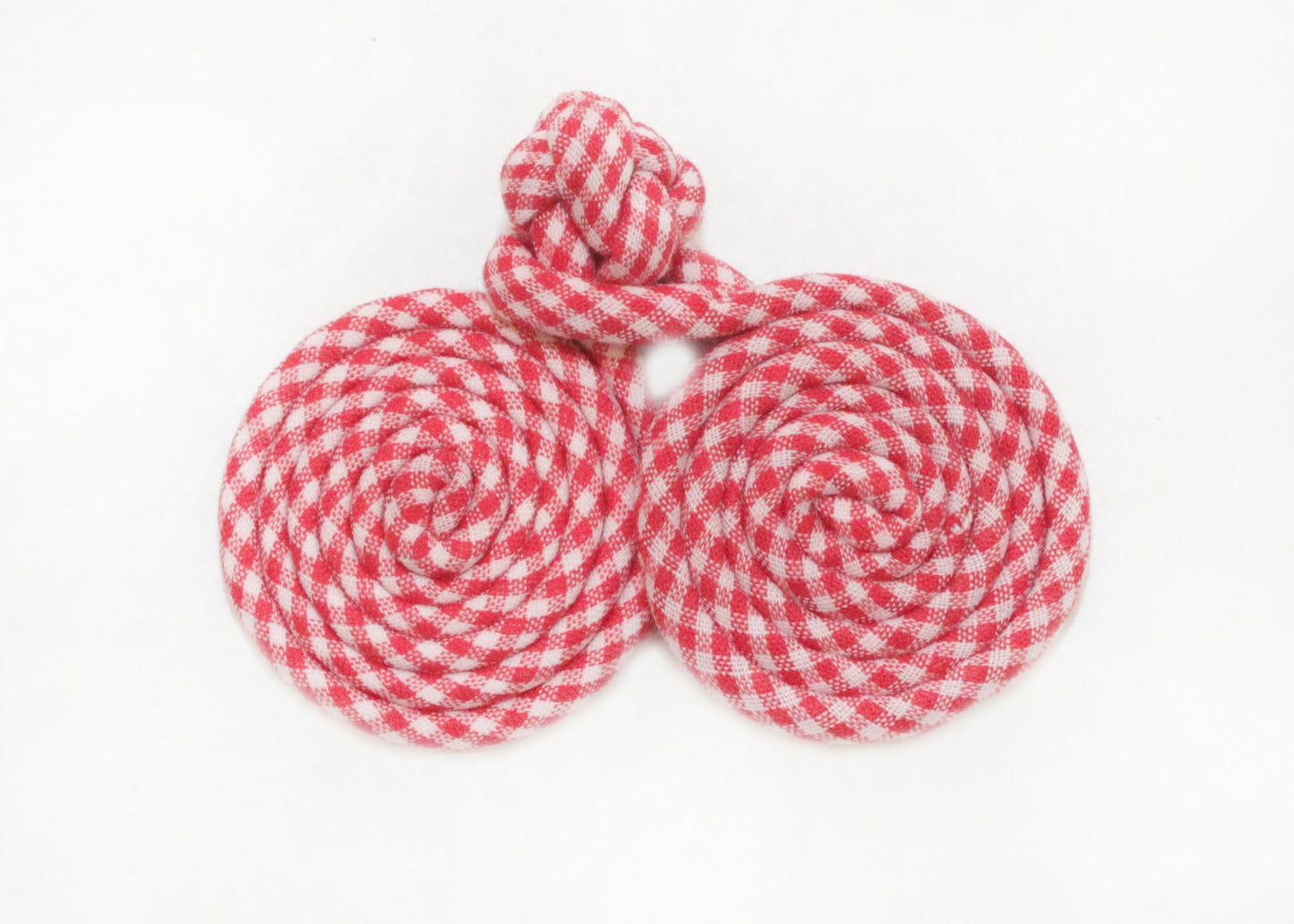 1.5" Coil Plaid Frog Knot