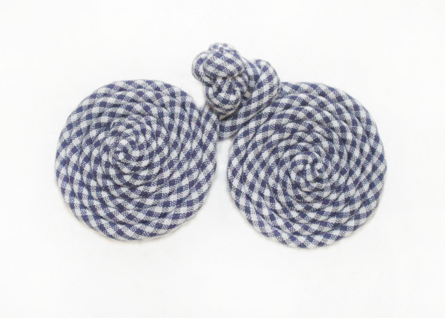 1.5" Coil Plaid Frog Knot