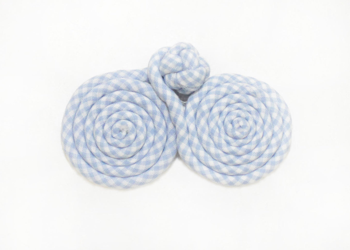 1.5" Coil Plaid Frog Knot