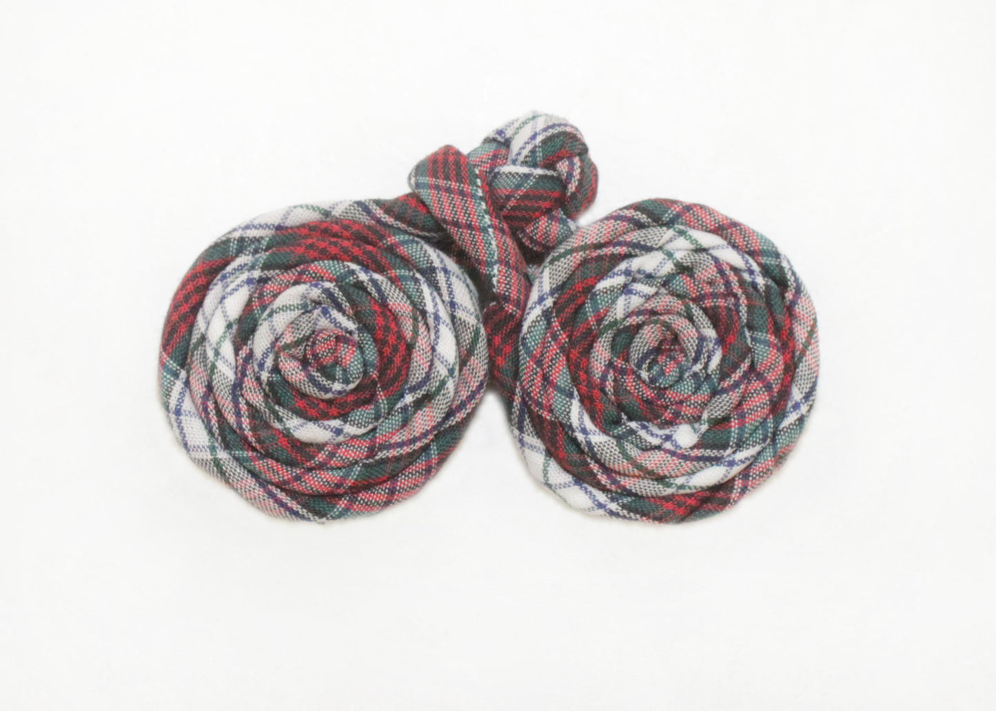 1.5" Coil Plaid Frog Knot