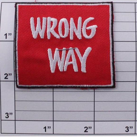 Wrong Way Sign Patch