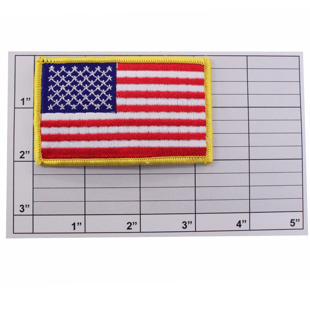 2"x3" Stitched American Flag Applique