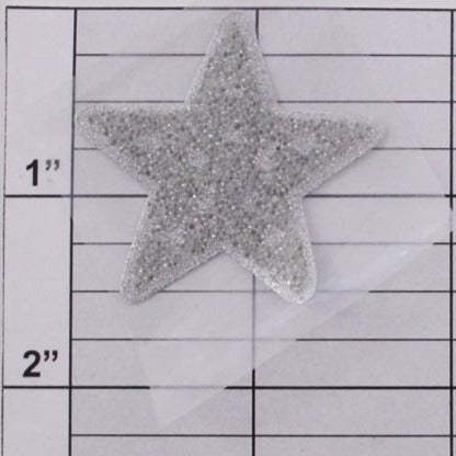 Iron-on Micro Caviar Bead Glitter Star 1-5/8" - 2 Colorways