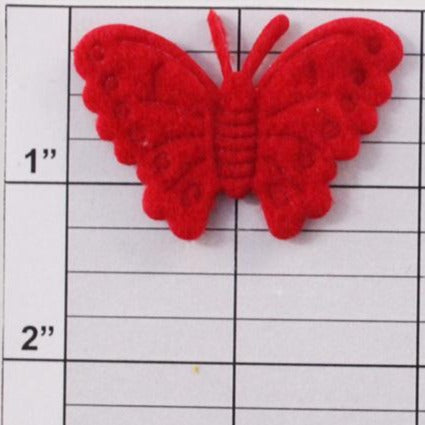 Felt butterfly applique 4 colors (6 per bag)