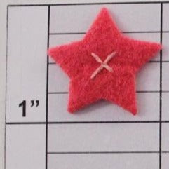 Star w/ X applique 16 colors (6 per bag)