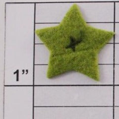 Star w/ X applique 16 colors (6 per bag)