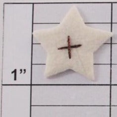 Star w/ X applique 16 colors (6 per bag)