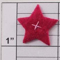 Star w/ X applique 16 colors (6 per bag)