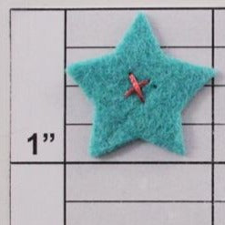 Star w/ X applique 16 colors (6 per bag)