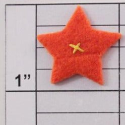 Star w/ X applique 16 colors (6 per bag)