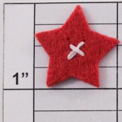 Star w/ X applique 16 colors (6 per bag)