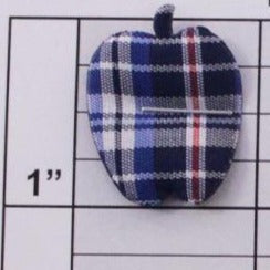 Plaid apple applique (6 per bag)