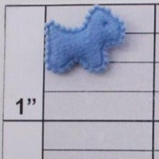 Small felt dog applique 10 colors (6 per bag)