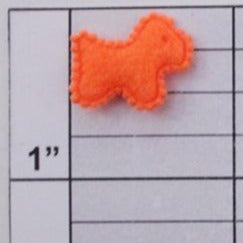 Small felt dog applique 10 colors (6 per bag)
