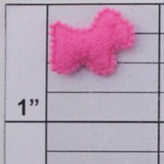 Small felt dog applique 10 colors (6 per bag)