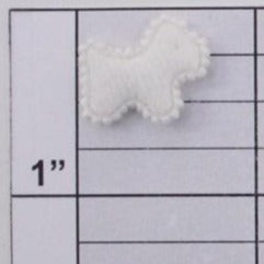 Small felt dog applique 10 colors (6 per bag)