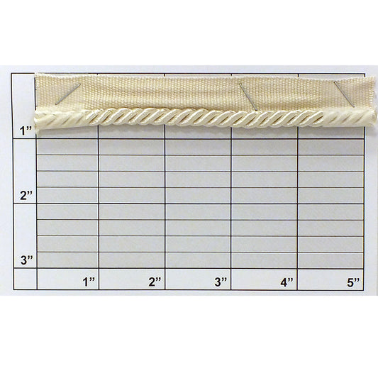 Deco Pro Collection Lip Cord 3/16" (Per Yard) Ivory
