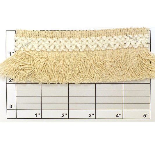 Brush Fringe w/ Chenille X 2" - 2 Colorways