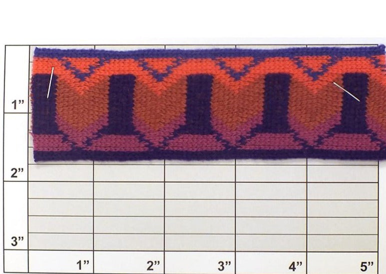 Column & Triangle Knit Trim 1-5/8" (Per Yard) 3 Colors