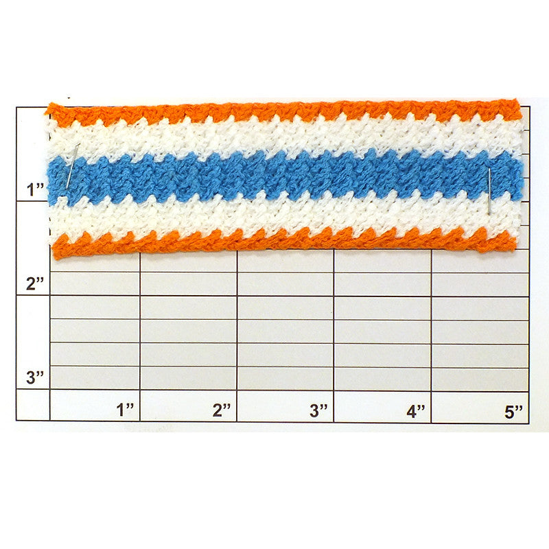 Stripe Knit Braid 1-1/2" (Per Yard) 4 Colors