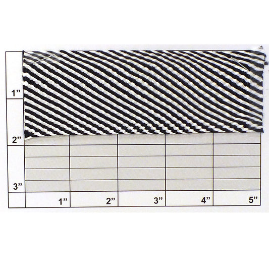 Diagonal Striped Braid 1-3/4" (Per Yard) White/Dark Navy