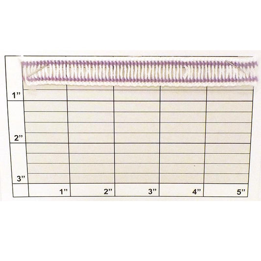 Ladder Braid 5/8" (Per Yard) Purple/White