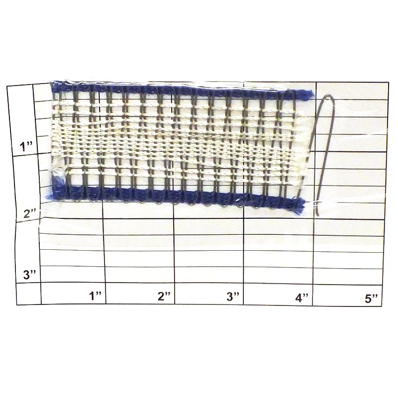 Heavy Metal Wire Braid 1-3/4" (Per Yard) Metal/White/Blue