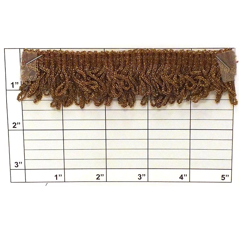 Metallic Loop Fringe 1-1/2" - 1-1/4" (Per Yard) Bronze