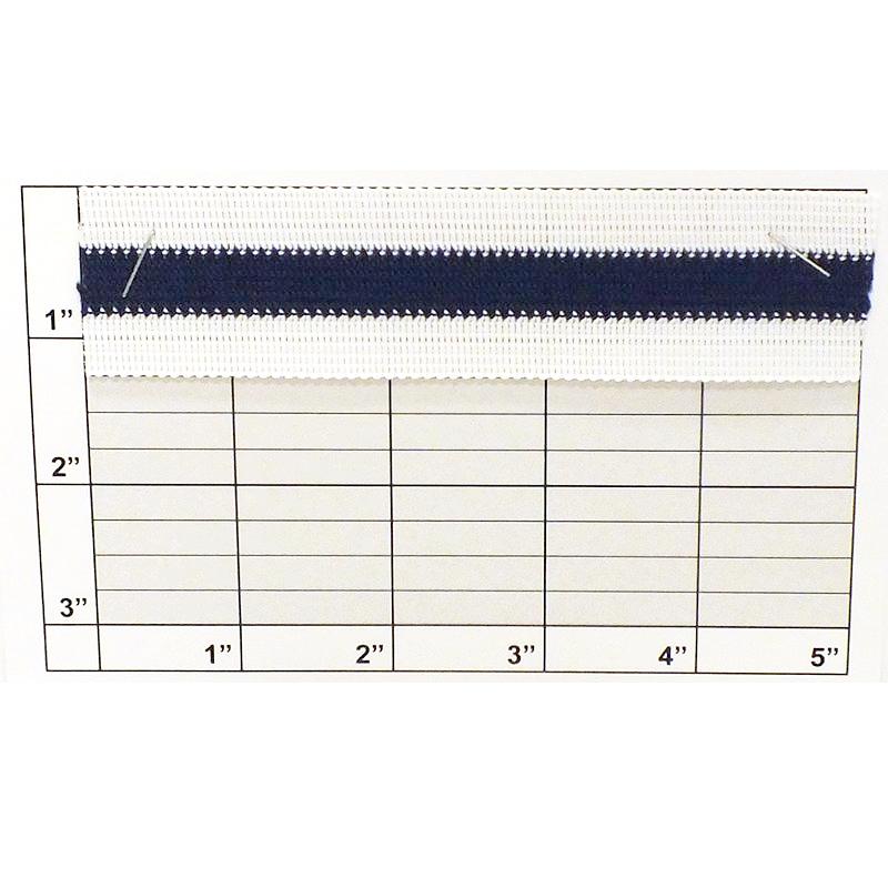Stripe Braid 1-1/4" (Per Yard) White/Navy