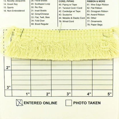 Brush Fringe 1-1/2" - 17 Colors