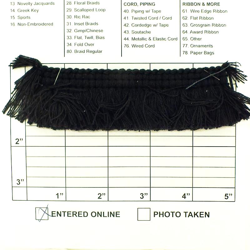 Brush Fringe 1-1/2" - 17 Colors