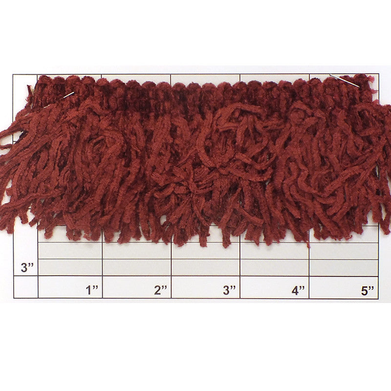 Versaille Collection Solid Color Rayon Chenille Fringe 2-1/2"